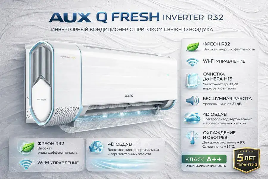 Кондиционер AUX Q Fresh inverter